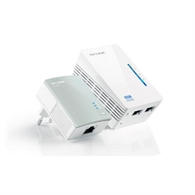 TP-LINK AV500 2-Port wifi powerline adapter starter kit - bridge - homeplug av (HPAV) - 802.11b/g/n - collegabile a parete TL-WPA4220KIT - 1