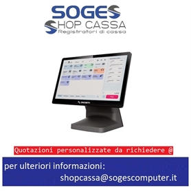 Sistema touch ItalRetail Zucchetti ZA2 POS 432FHD - touch screen da 15.6" 16:9 - s.o. android Touch 15" ZA POS 432FHD