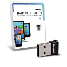 Hamlet micro adattatore bluetooth usb classe 1. portata fino a 50 METRI.   supporta funzioni AUDIO. colore nero XBTUS100BK -  - 5391508634121