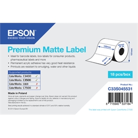 Epson premium matte label - Die-cut Roll: 102mm x 51mm, 650 labels C33S045531 - 2 - 8715946537184