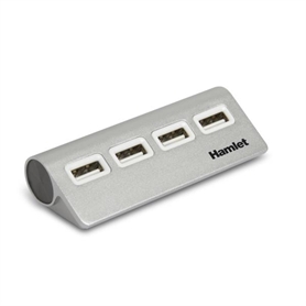 Hamlet hub usb 2.0 4 porte alluminio XHUB4020AL -  - 8000130591654