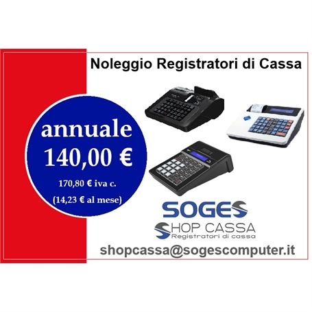 Noleggio Annuale Registratore di Cassa Telematico